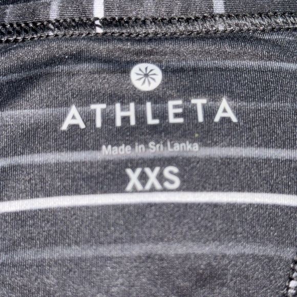 Athleta racer back stripe gray tank Sz XXS T-shirt - Picture 6 of 6